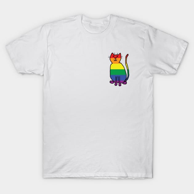 Small Pride Cat T-Shirt by ellenhenryart